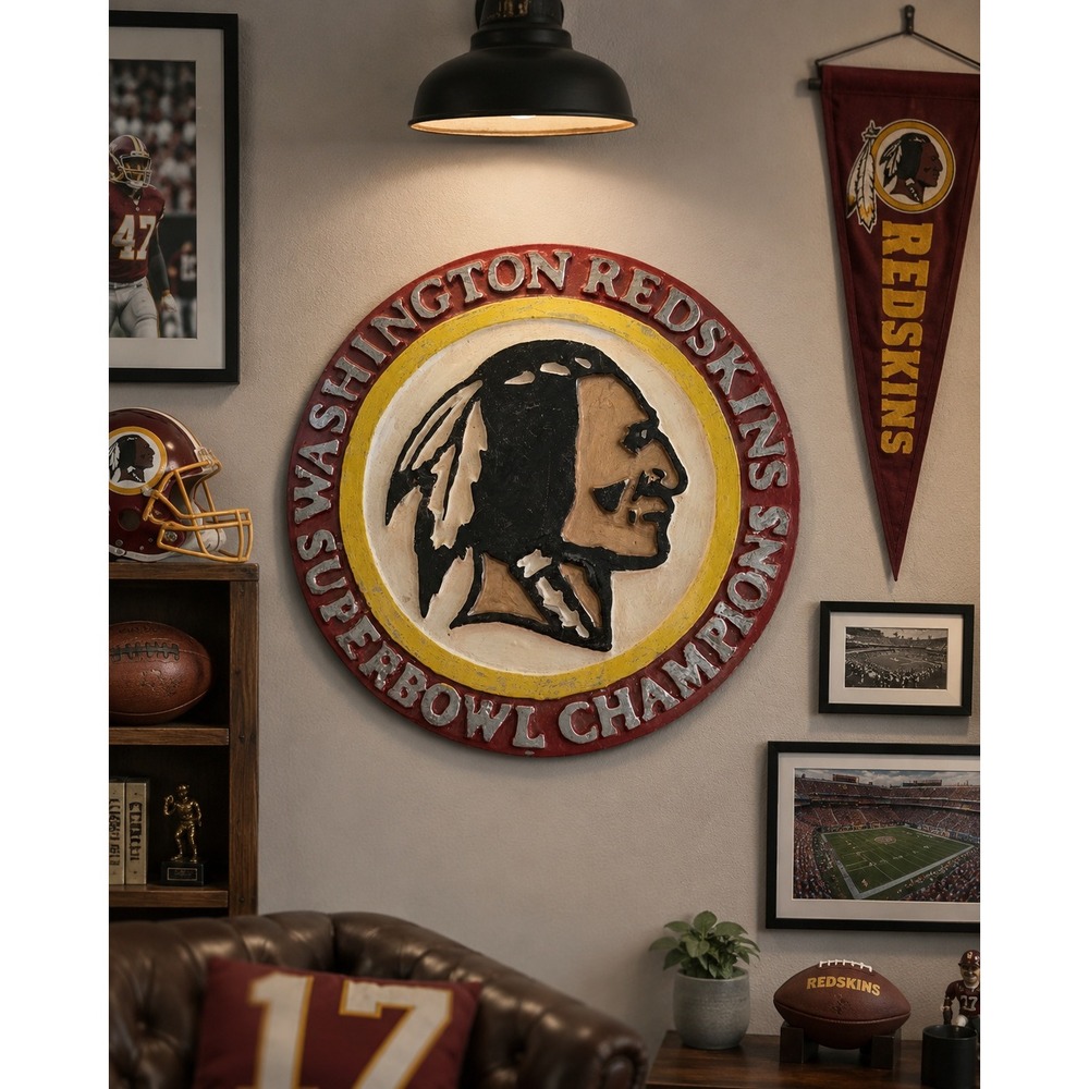 VTG Rare Washington Redskins Super Bowl Champions Collector Plaque Cast Man Cave